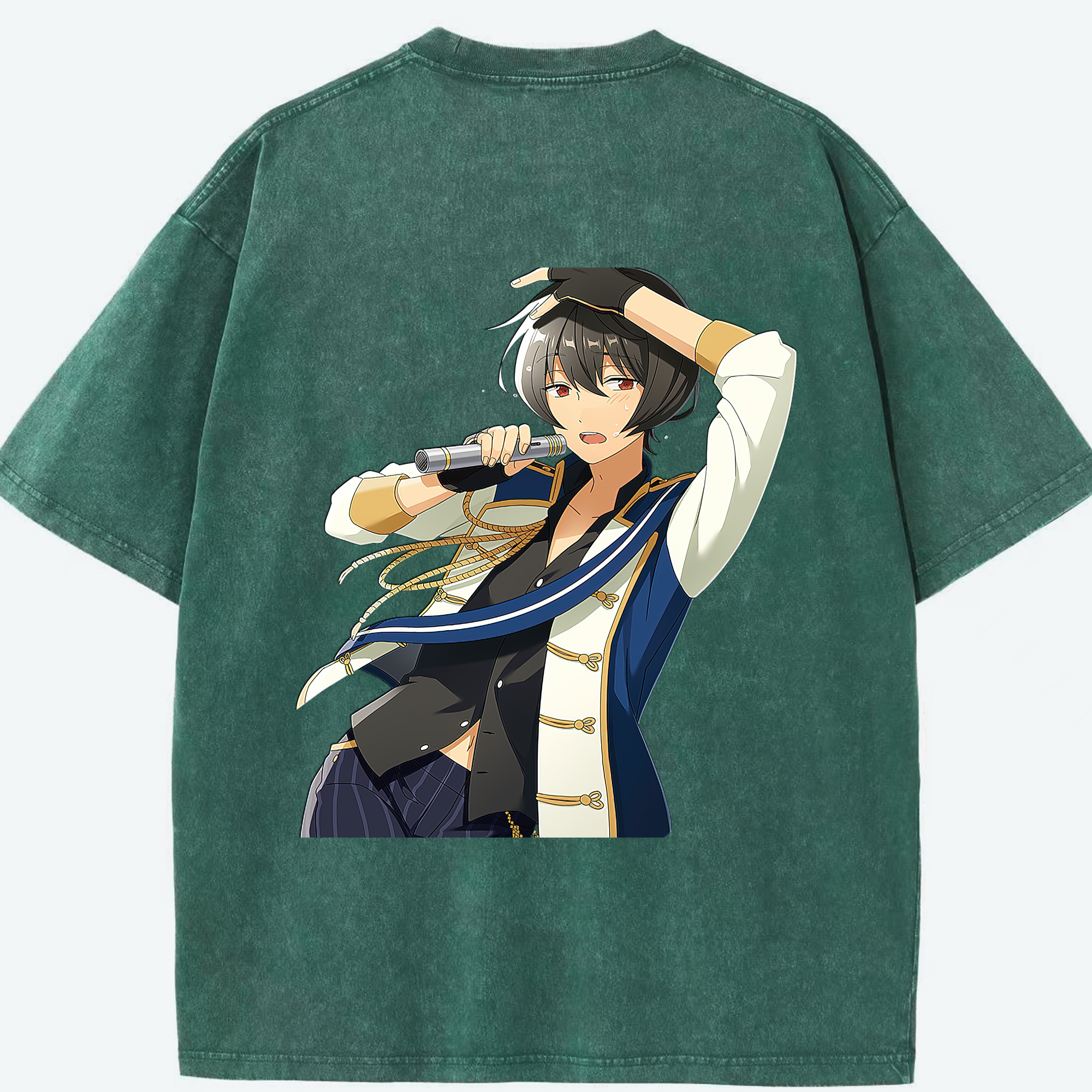 （画像用） あんさんぶるスターズ! Ensemble Stars 綿100% ヴィンテージ風 半袖Tシャツ（背面プリント）